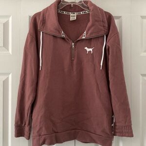 PINK Victoria Secret 1/4 zip top